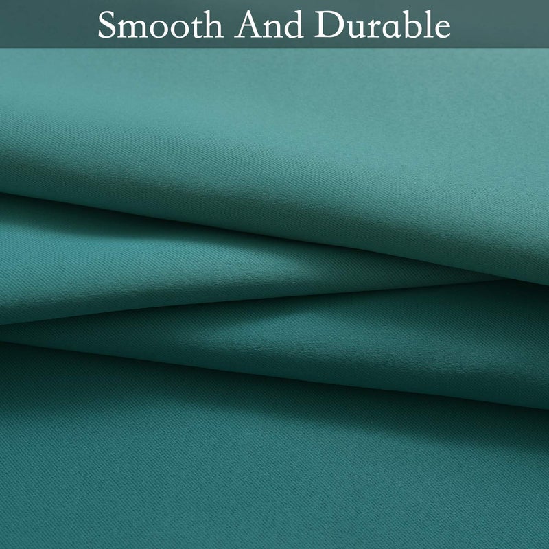 SimpleHome Ombre Room Darkening Curtains for Bedroom, Light Blocking Gradient Grey White to Teal Thermal Insulated Grommet Window Curtains/Drapes for Living Room,2 Panels, 52x84 inches Length - Image 5